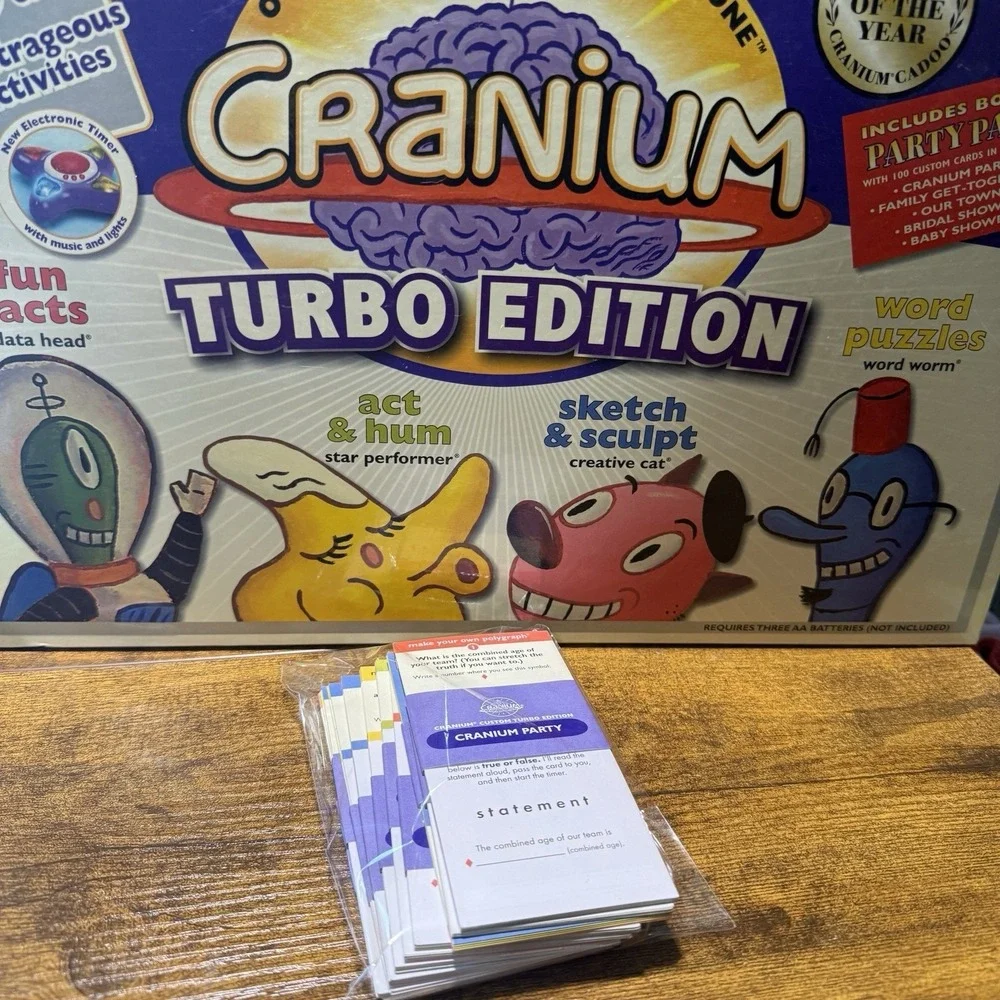 Y2K Cranium Turbo Edition Bonus Party Pack‎ Cards Game Replacement Pieces 2004